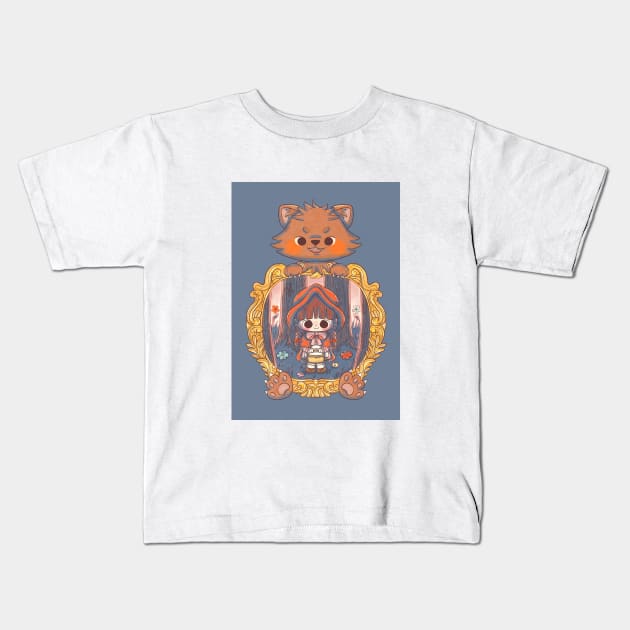 Caperucita Kids T-Shirt by erikaibaceta